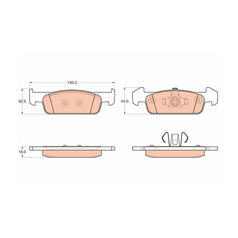 410602396R Disc Brake Pads GDB2018 for DACIA LOGAN II LOGAN MCV II SANDERO II